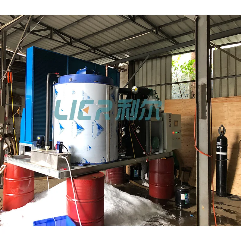 Flake Ice Machine Sus304 Generator Ice Making System Hygiene Food Grade For Food Processing