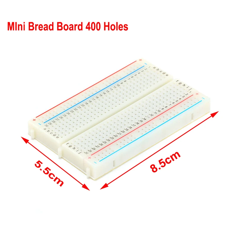 Mini Bread Board 400 Holes /breadboard 8.5cm X 5.5cm Transparent/White DIY Electronic Experimental Universal PCB