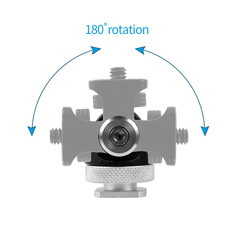 1/4 tripod camera bracket fine-tuning metal gimbal camera DSLR camera rabbit cage monitor stabilizer hot shoe bracket accessorie