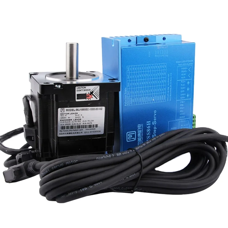 

2-фазный драйвер двигателя с замкнутым контуром 2HSS57 Двигатель с замкнутым контуром 60J1887EC-1000-LS 3NM 5A для станка для лазерной резки