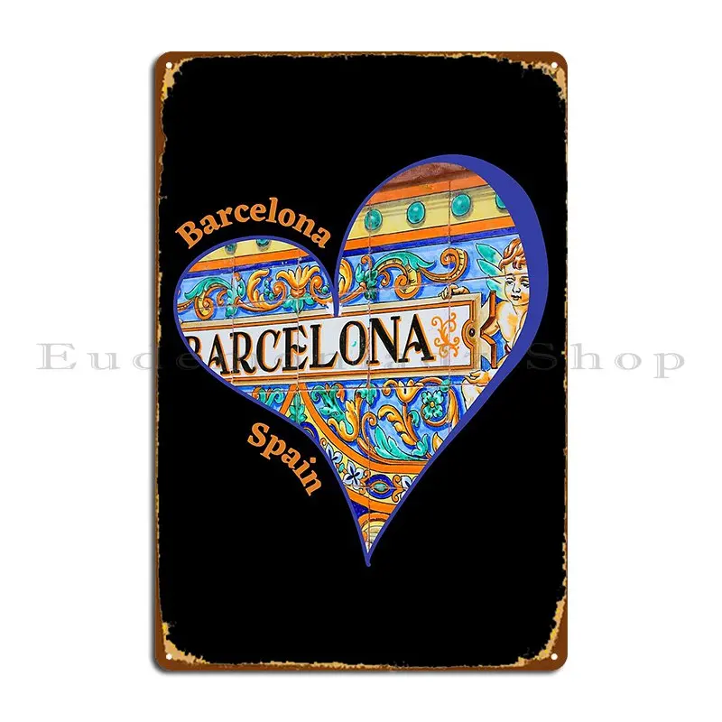 Barcelona España cartel de Metal diseñador crear cine clásico cartel de estaño