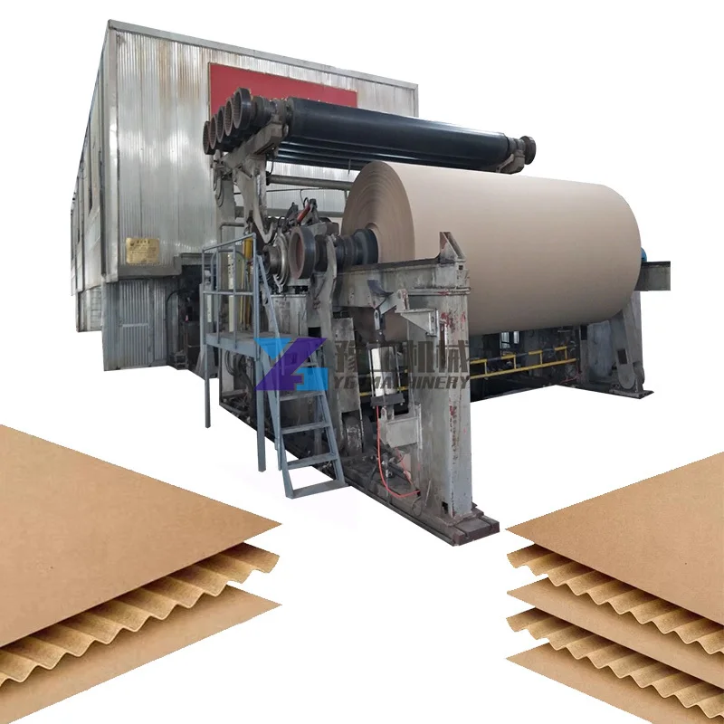Cotton Rice Straw Recycling Carton Paper Machine Box Making Machine for Corrugated Cardboard Production Line