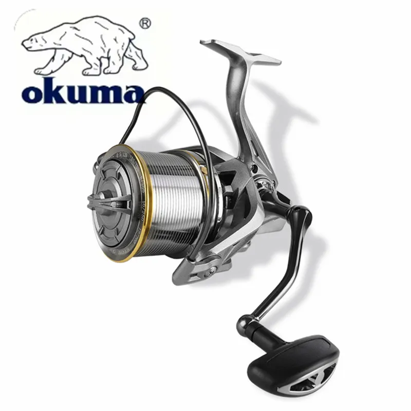 OKUMA Grote Spinning Visserij-reel 8000-14000 9000 10000 12000 Max Drag 20 KG Zee Reel Gratis Lijn Zoutwater Zoetwater Vis Pesca