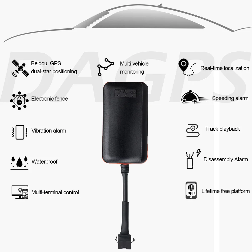 DAGPS Tracker TK108 Mendeteksi Konsumsi Bahan Bakar Kendaraan Perangkat GPS Mesin Potong Pelacak GPS Tahan Air untuk GPS Mobil Penggunaan Gratis Seumur Hidup