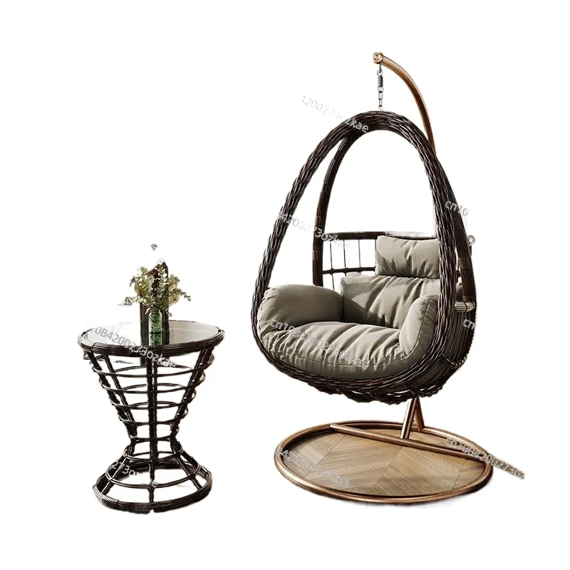 

Home Balcony Glider Garden Hanging Basket Rattan Chair Indoor Swing Hammock Net Red Bird's Nest Chair Outdoor Cradle Chair