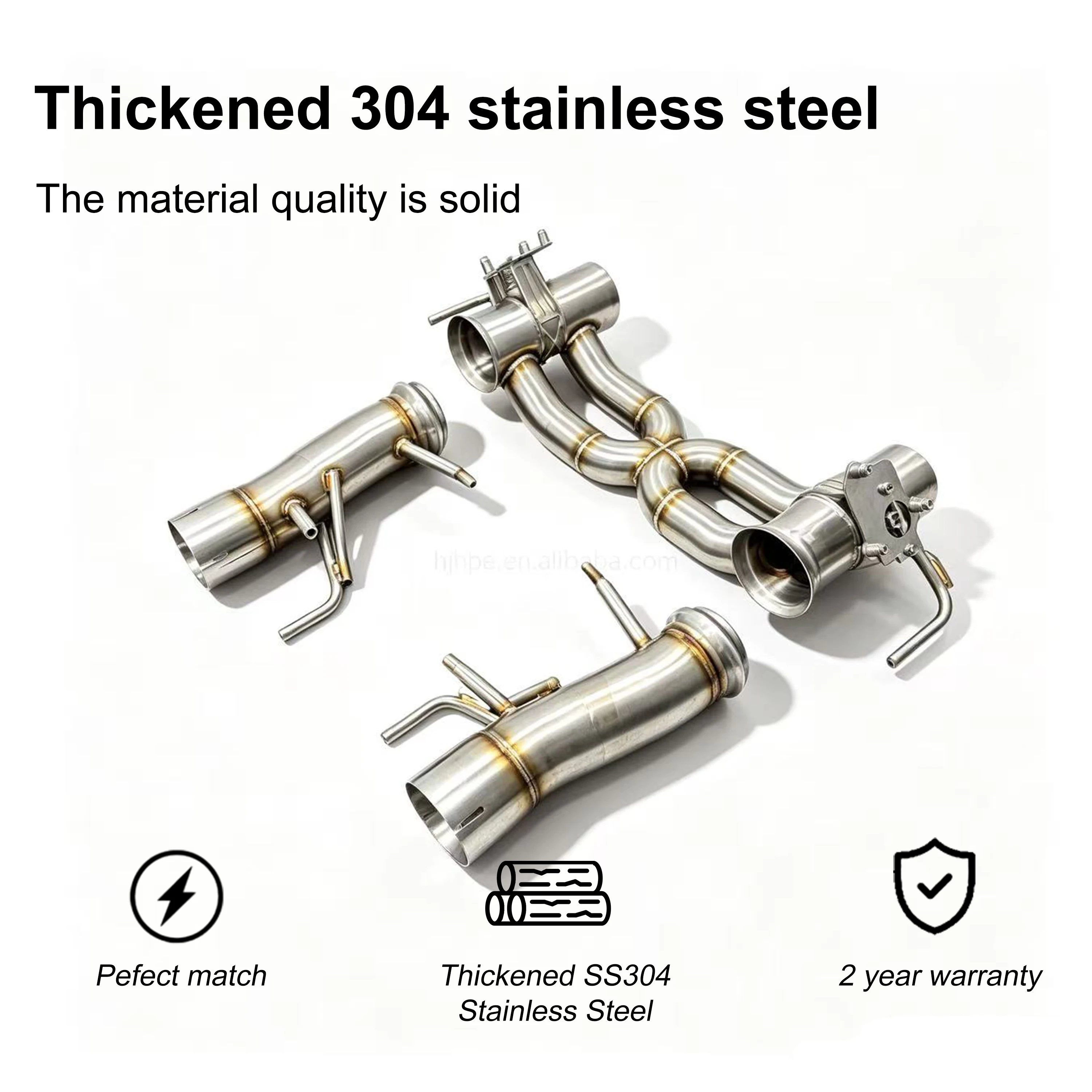 Rytan Performance Valvetronic Auspuffanlage mit Ventilen aus 304 Edelstahl, Catback und Downpipe für Ferrari SF90 Frontrohr – Detail 5