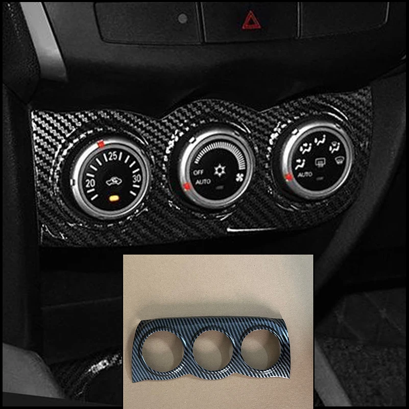 For Mitsubishi ASX 2011-2017 Center AC Control Switch Panel Cover Trim Strips Car Styling Auto Parts Accessory