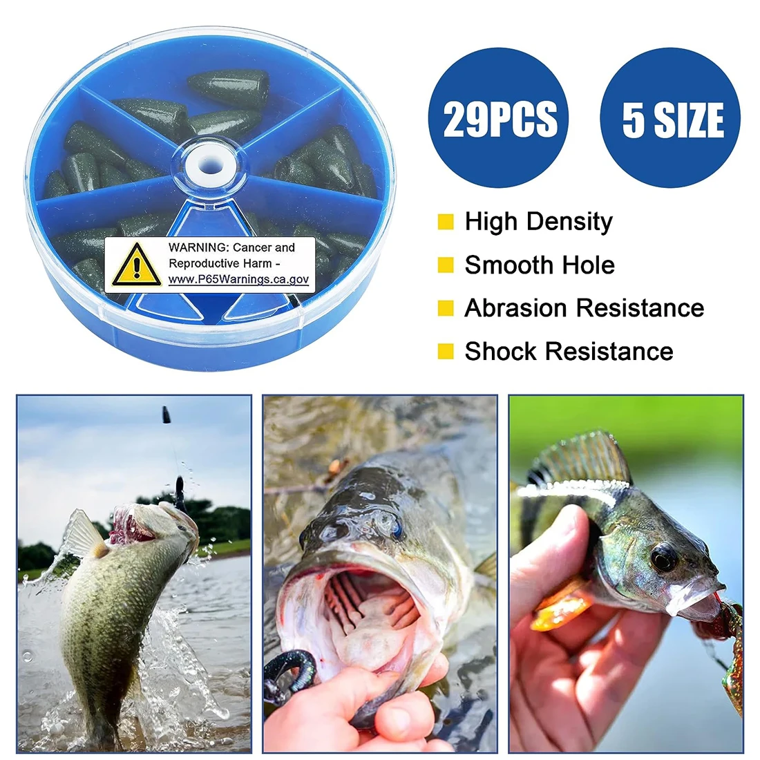 Kit Plomos Tipo Bala para Lubina – Deslizantes agua dulce y salada - imagen 5