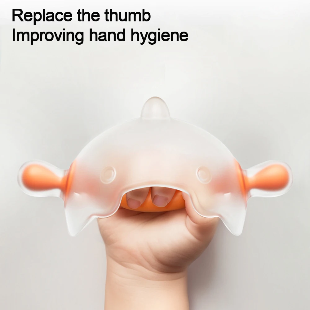 Sarung Tangan Teether Silikon Nyaman Anti-Menggigit Latihan Genggaman Tangan Teether Dapat Dicuci Portabel untuk Tumbuh Gigi