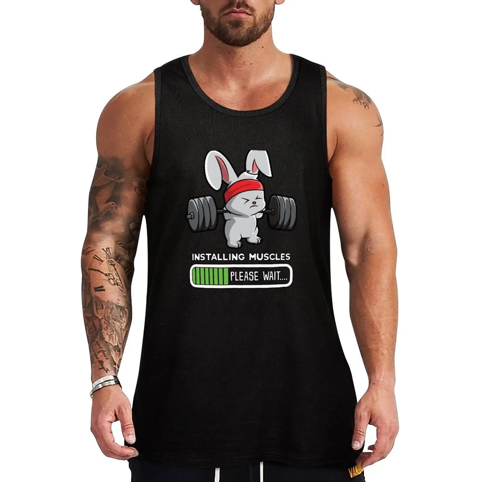 

Bunny Fitness Gym Workout Installing Muscles Tank Top mens gym clothes anime top sleeveless shirt man gym clothes for man