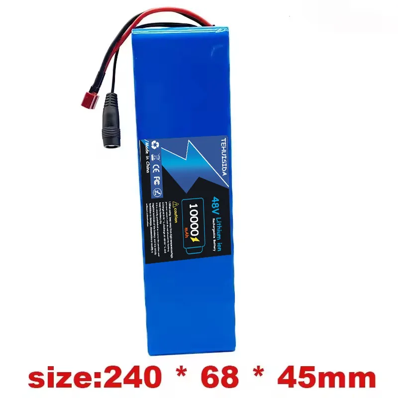 Batterie Lithium-ion 13S2P 48V 10000mAh 10Ah 18650 Avec Scooter Électrique 250W 350W 500W 750W 1000W