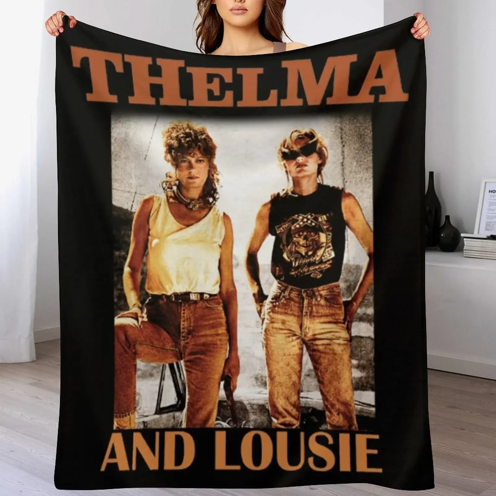

Thelma And Louise - vintage shirt Throw Blanket Stain Resistant Cozy Warm Blanket