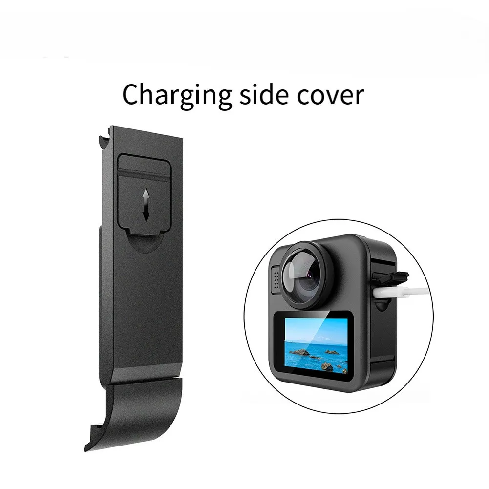 

Brand New Replacement Rechargeable Side Cover Battery Door Cover For Go Pro Max2 Removable Action Camera Replacement Accessories