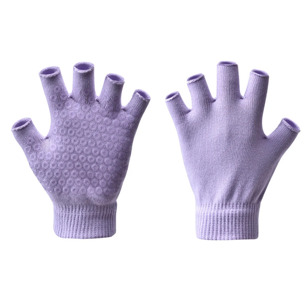 1 Pair Women Warm Half Finger Glove Non-slip Yoga Gloves Sport Outdoor Cycling Fishing Workout Mittens