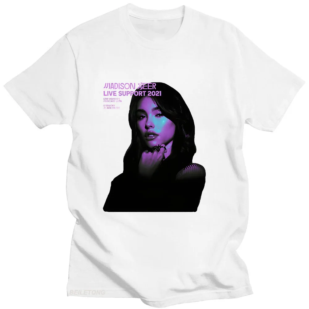 Madison Beer T-shirt Good in Goodbye Short Sleeve High Quality Tee-shirt Summer Fashion Cotton Tshirt Ropa Mujer Retro Clothing