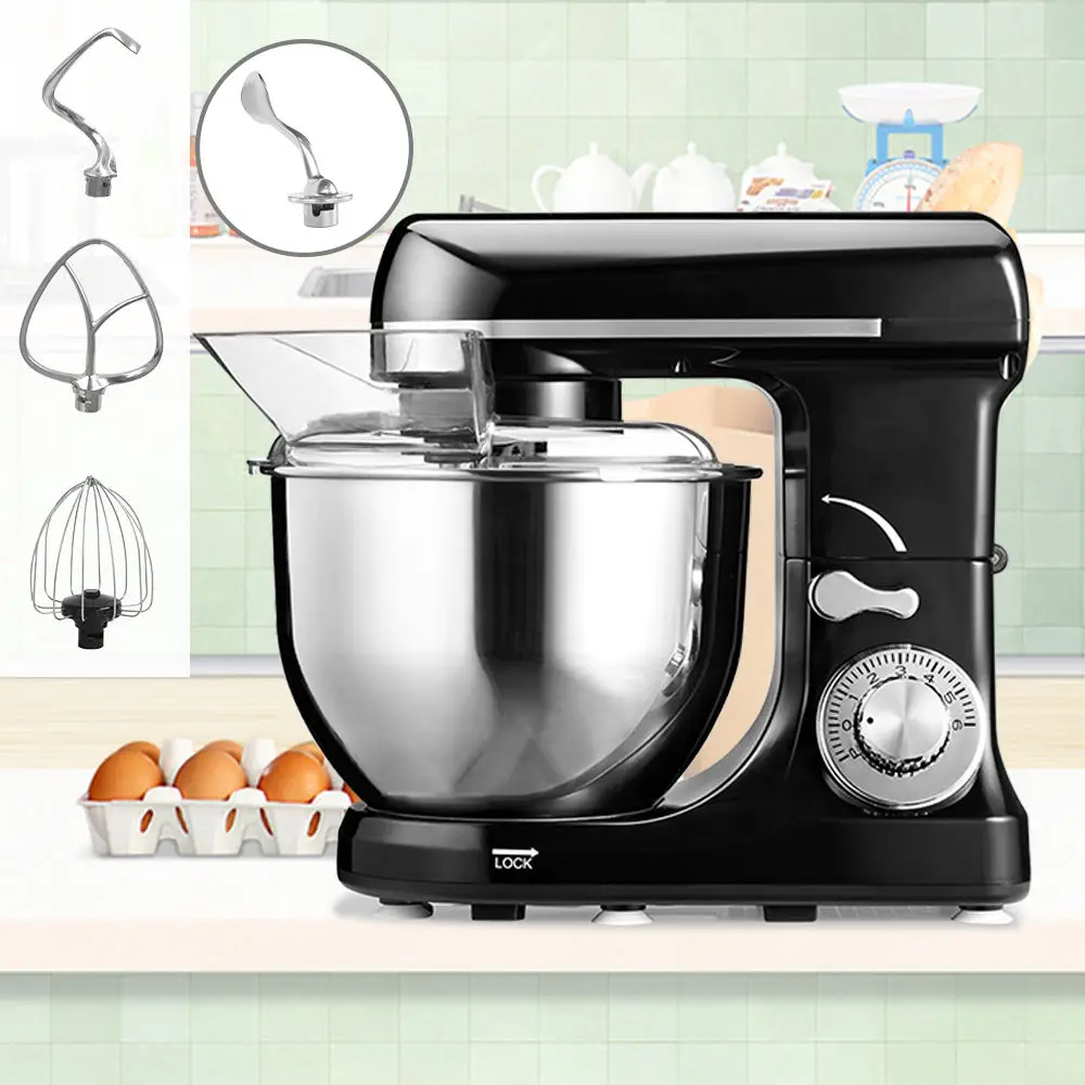 

800W 5L Stand Mixer, Multi-function Dough & Cake Mixer with Egg Beater, Electric Food Mixer for Home Kitchen, Easy to Clean