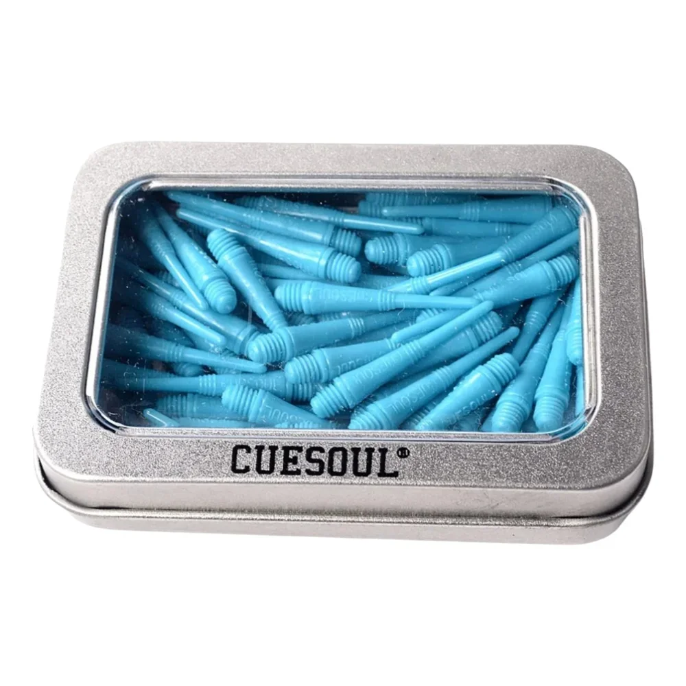 CUESOUL 100 Pieces Blue Soft Tip Points For Soft Tip Darts