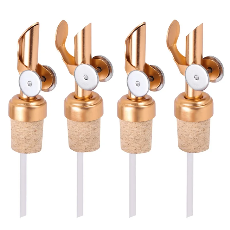 4 Pack Olive Oil Spout with Cork Oil Spout Liquor Pourers Olive Oil and Vinegar Stopper for Kitchen Pours Liquor or Oils HOT