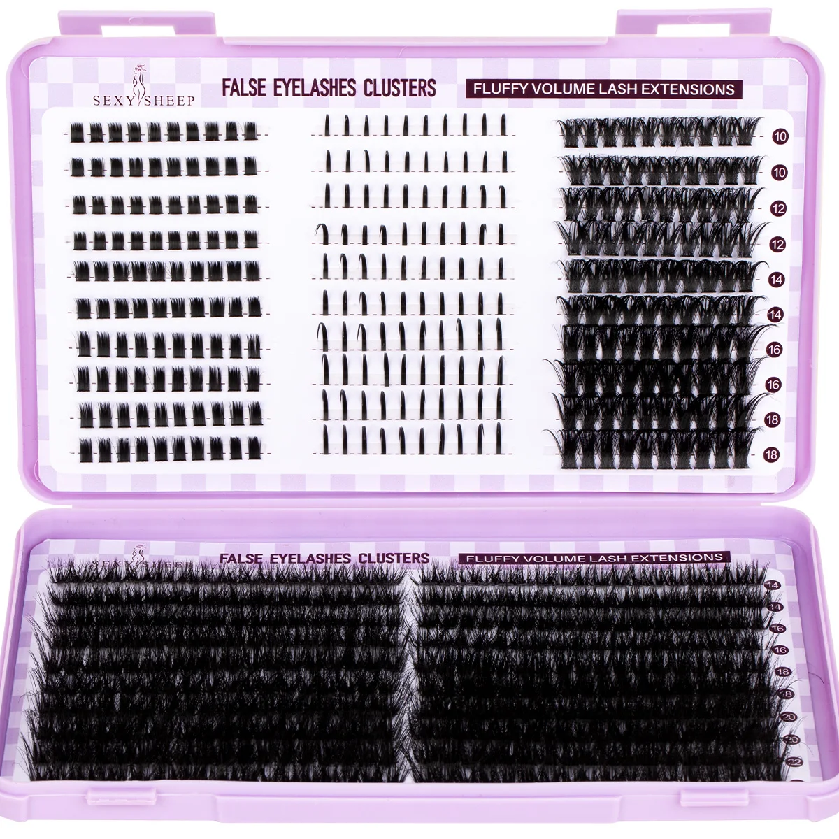 Wimpernbüschel, dicke Volumen-Wimpern, einzelne Wimpernbüschel, flauschige Wimpernverlängerungen, DIY-Wimpern, wiederverwendbar, anfängerfreundlich – Detail 5