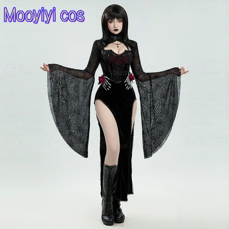 New Mooyiyi cos Interview with the Vampire Cosplay costume Halloween Christmas Role Playing Party Comic Exhibition Black Dress