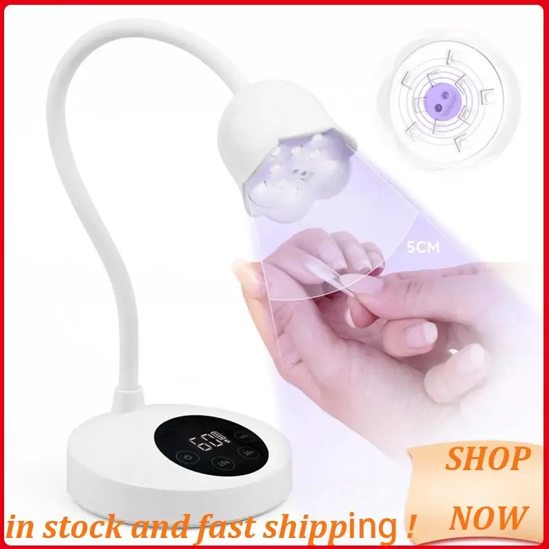 Mini Gel Polish Drying Lamp Rechargeable UV LED Nail Lamp Goosenecks Cordless Nail Lamp For Gel Nail Quick Drying HOT!