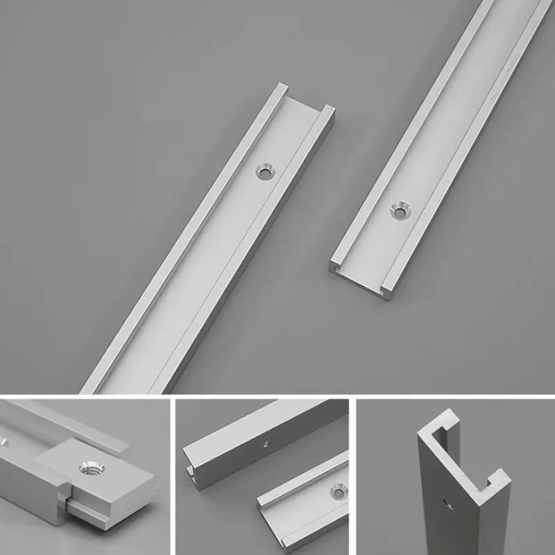 Aluminium T-track Slot Miter Track Jig Fixture T-Slot,30/40/50cm Woodworking Chute Rail ,T Slider Fixture Slot Slide Limit Guide