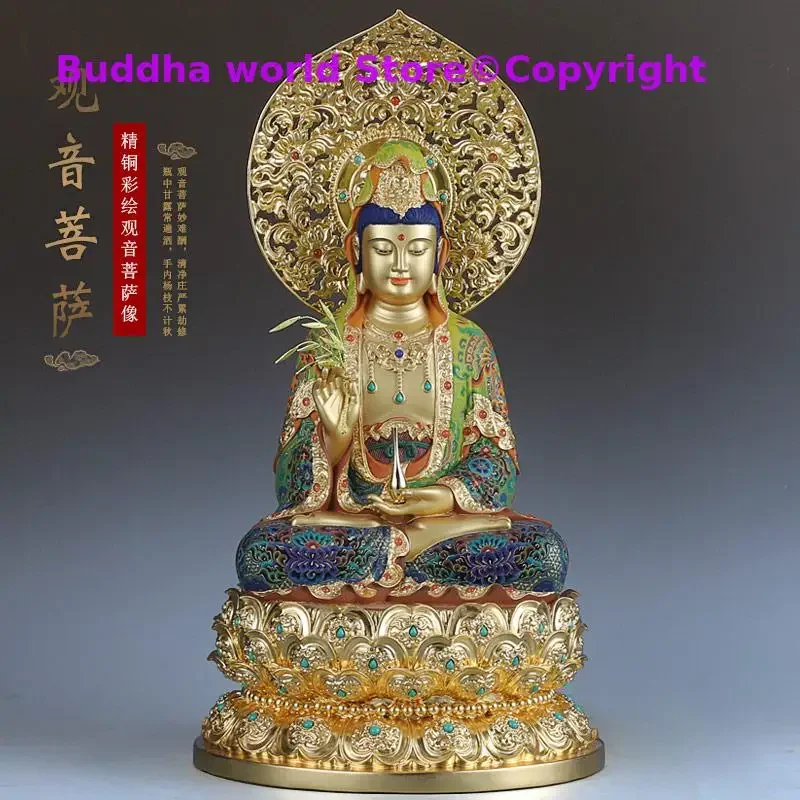 Large Asia TOP grade gilding GUAN YIN Buddha statue Guanyin Mahasthamaprapta God HOME shrine bless safe good LUCK protection