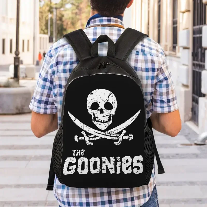 Custom 3D Print The Goonies angustiado arte mochila, filme, filme, escola, faculdade, sacos de viagem, mulheres, homens, Bookbag, cabe 15 "Laptop