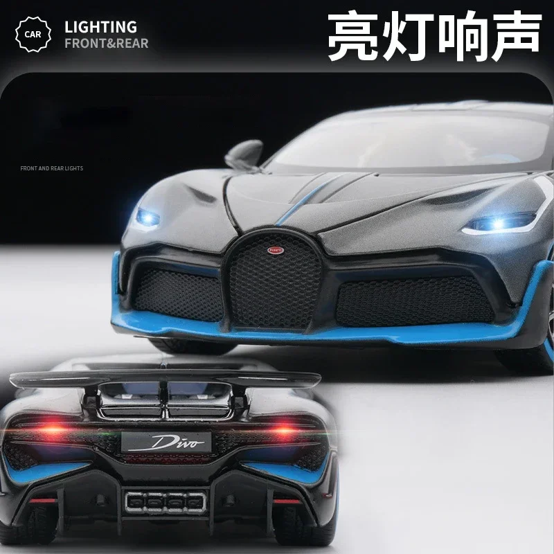 1:32 Bugatti DIVO Supercar Diecasts & Toy Vehicles Metal Car Model Shock absorber Sound Light Collection Car Toys Gift