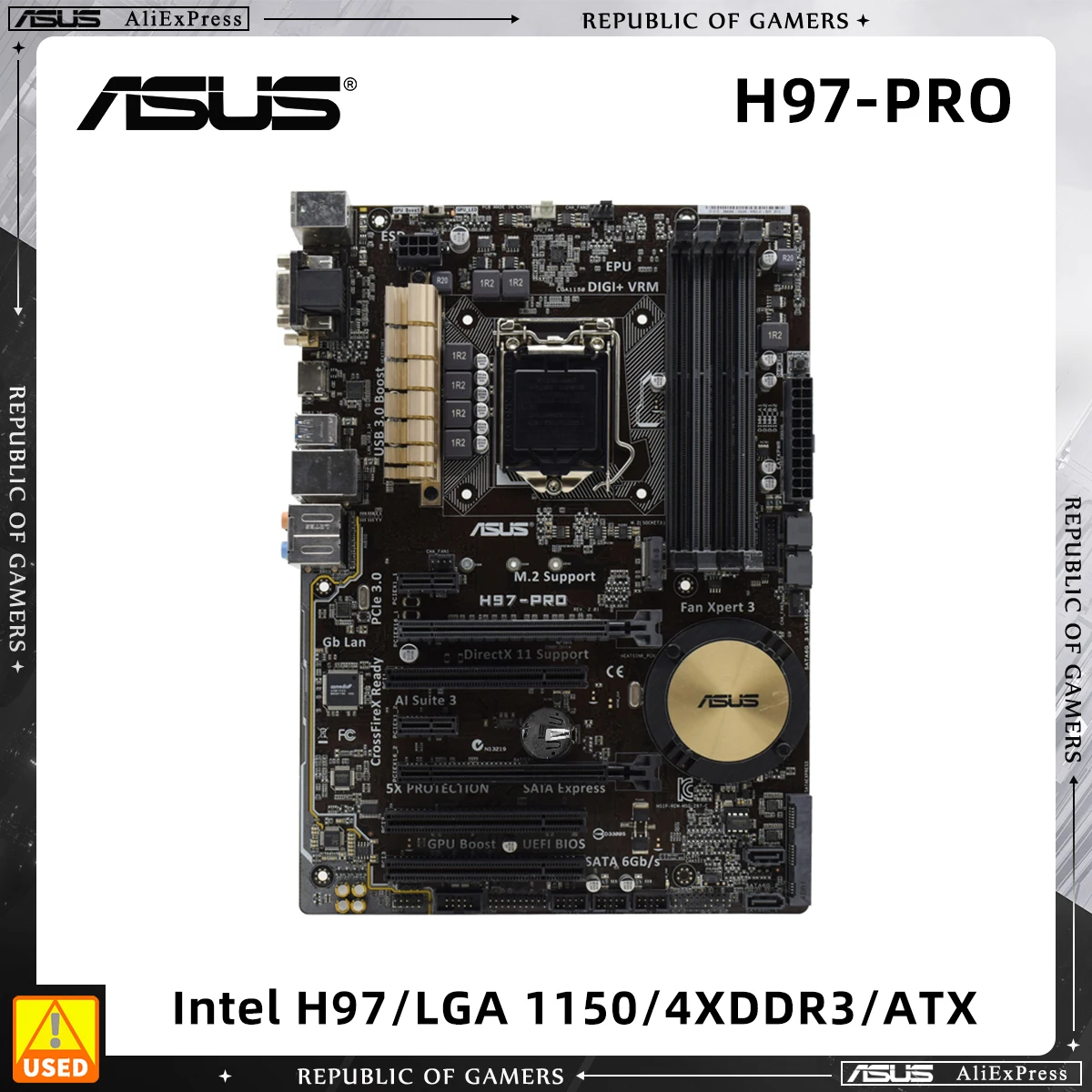 

H97 Motherboard ASUS H97-PRO GAMER for Core i3 4130 4150 4160 4170 LGA 1150 Motherboard for i5 4570 4590 4670 4690 i7 4770 4790