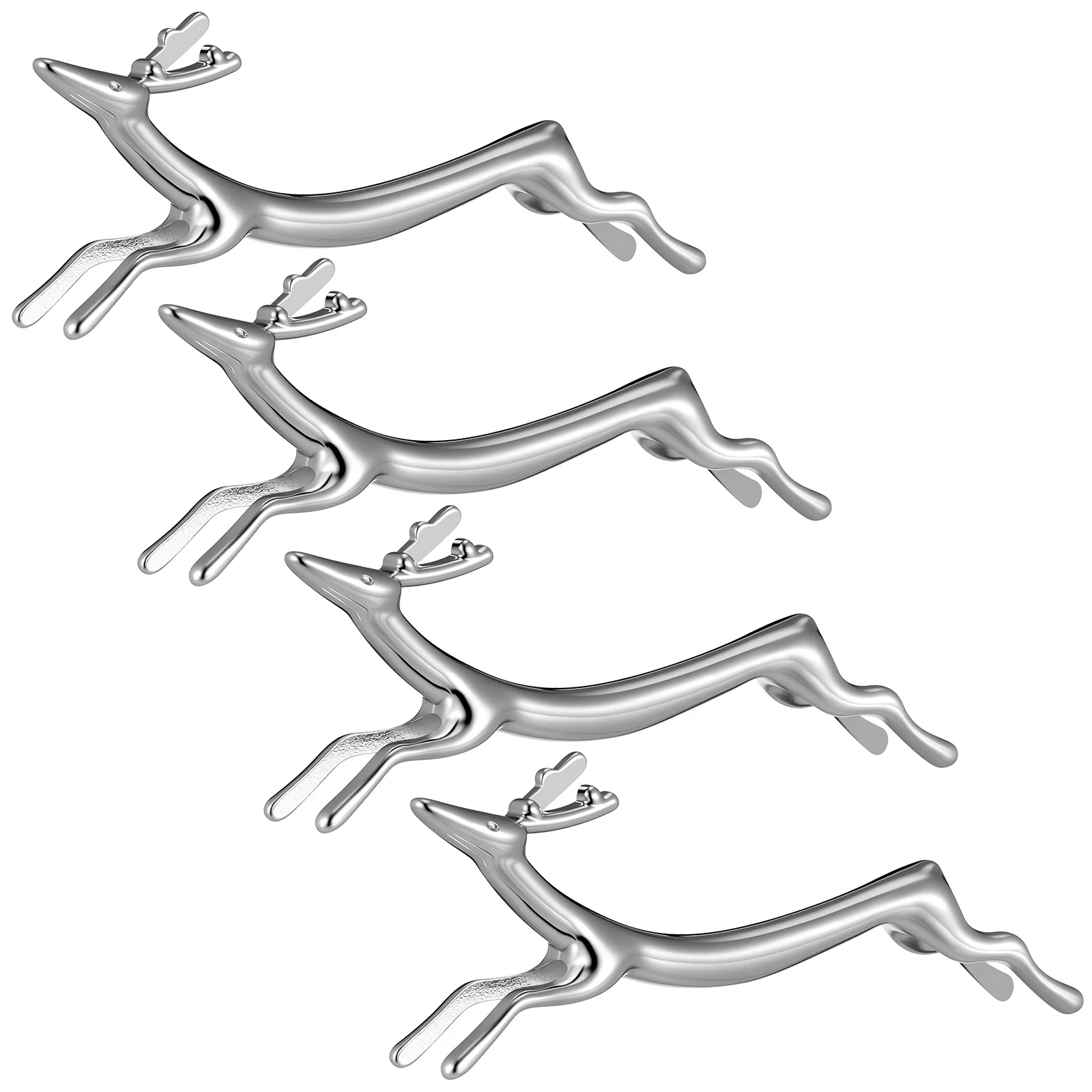 

4Pcs Wear-Resistant Alloy Cutlery Holders Fawn Shape Creative Table Decorations Chopstick Fork Spoon Storage Racks