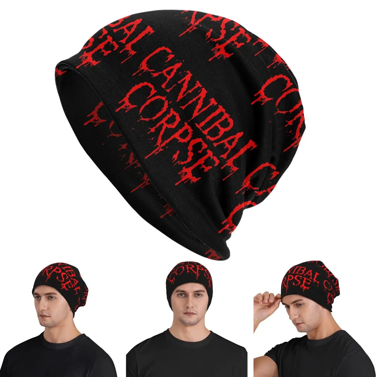 Cannibal Corpse Death Metal Band Warm Knitted Cap Hip Hop Bonnet Hat Autumn Winter Outdoor Beanies Hats for Men Women Adult