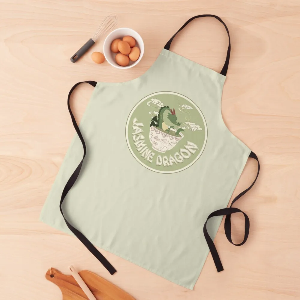 

Jasmine Dragon Tea Shop Logo Apron Hairdressing Kitchen For Women Apron