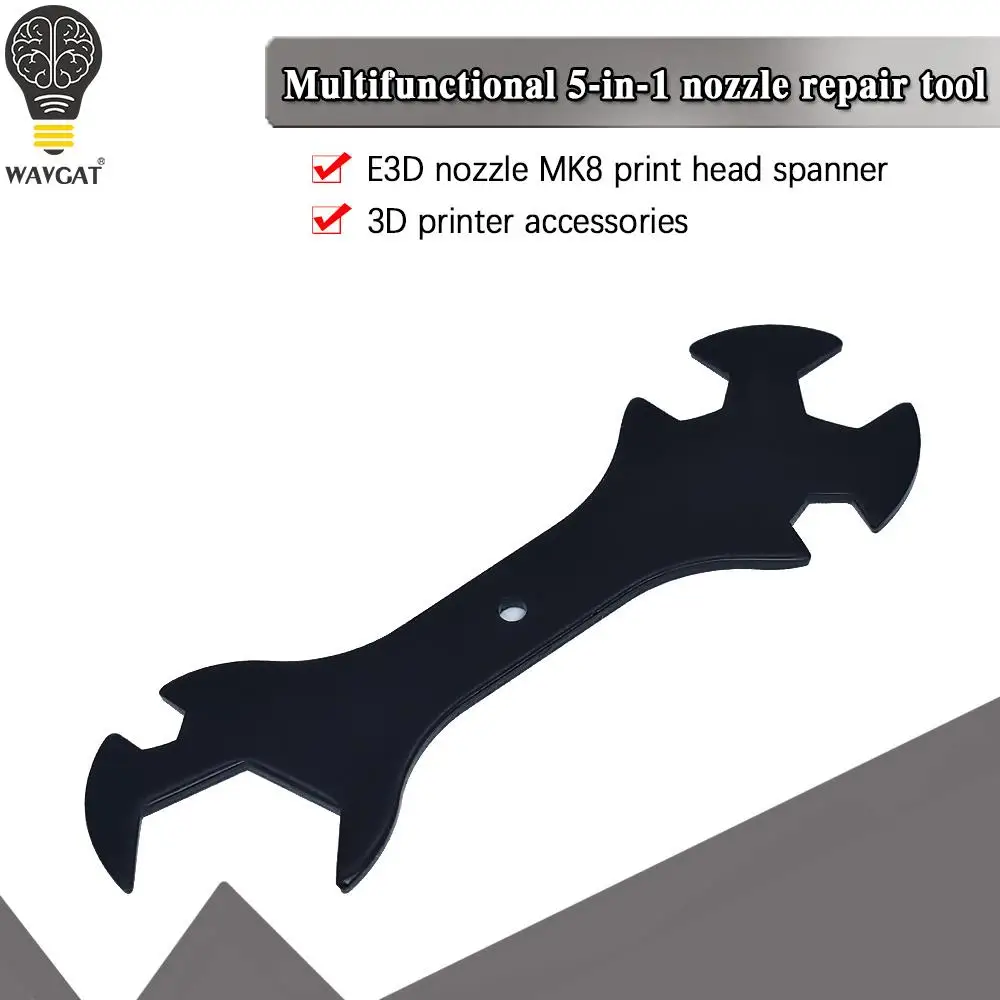 Nozzle Wrench 5 IN 1 Wrench Stay 6mm to 20mm Steel Spanner Wrench Flat For E3D MK8 MK10 Nozzle tool 3D Printer Parts