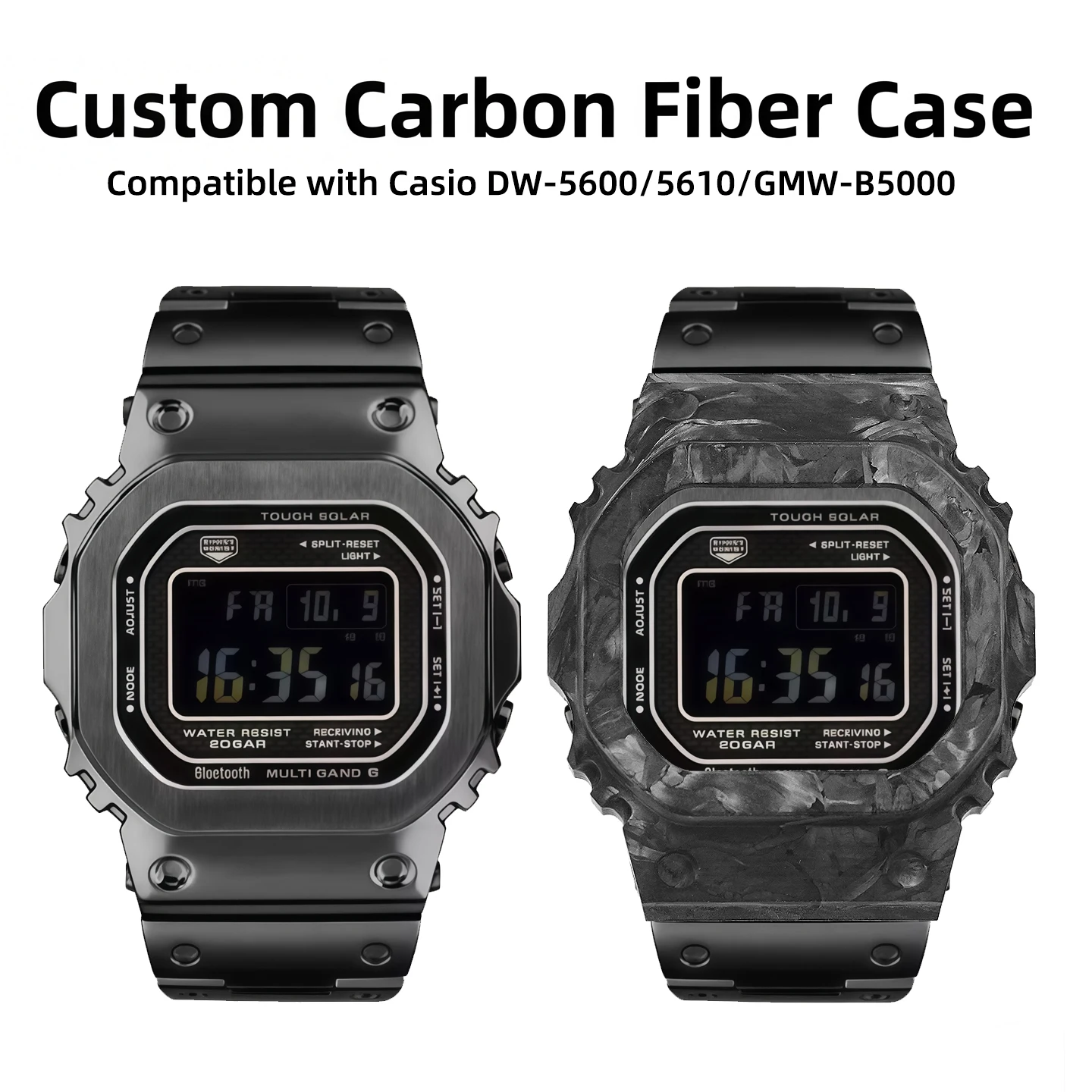 Fashion watch modification accessories for Casio G-SHOCK small square DW5600/DW5610/GMW-B5000 series modified carbon fiber case