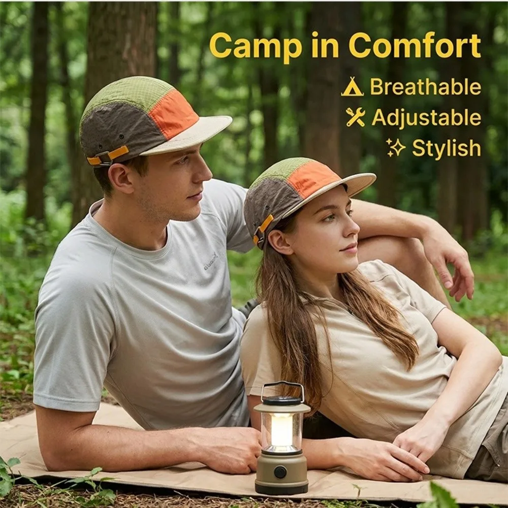 5-Panel Herren Baseballkappen Farblich Abgestimmte Leichte Schnelltrocknende Kappe Outdoor Camping Sonnenschutz Entenschnabel-Kappe – Detail 7