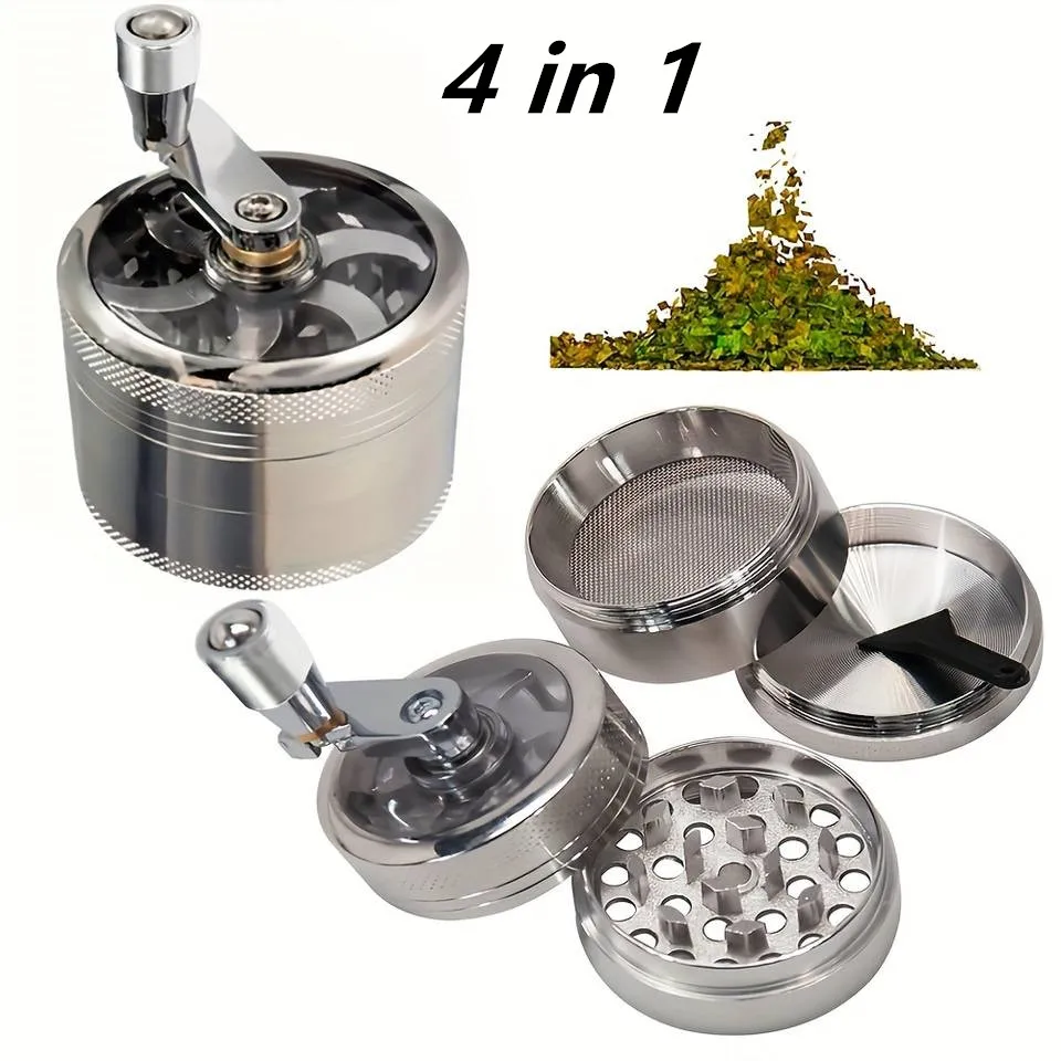 40mm Herb Grinder 4 Sections Portable Spice Grinder Multifunctional Zinc Alloy Shredder Kitchen Gadget Hand Tools Crushers