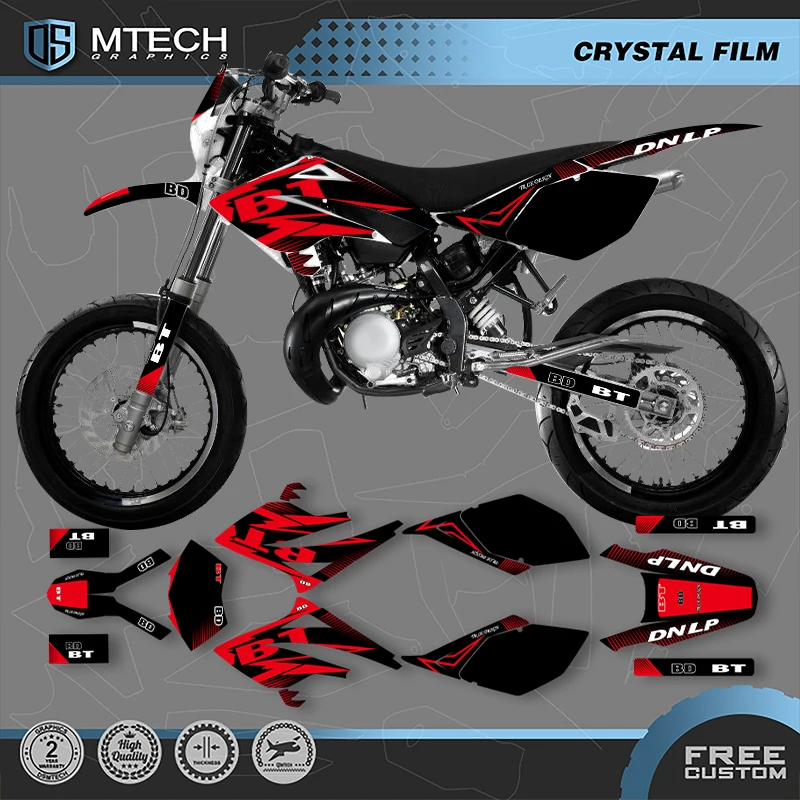 DSMTECH Graphics Decals Stickers Kits For BETA RR 50 2006 2007 2008 2009 2010 Motorcycle Backgrounds Number Custom 001