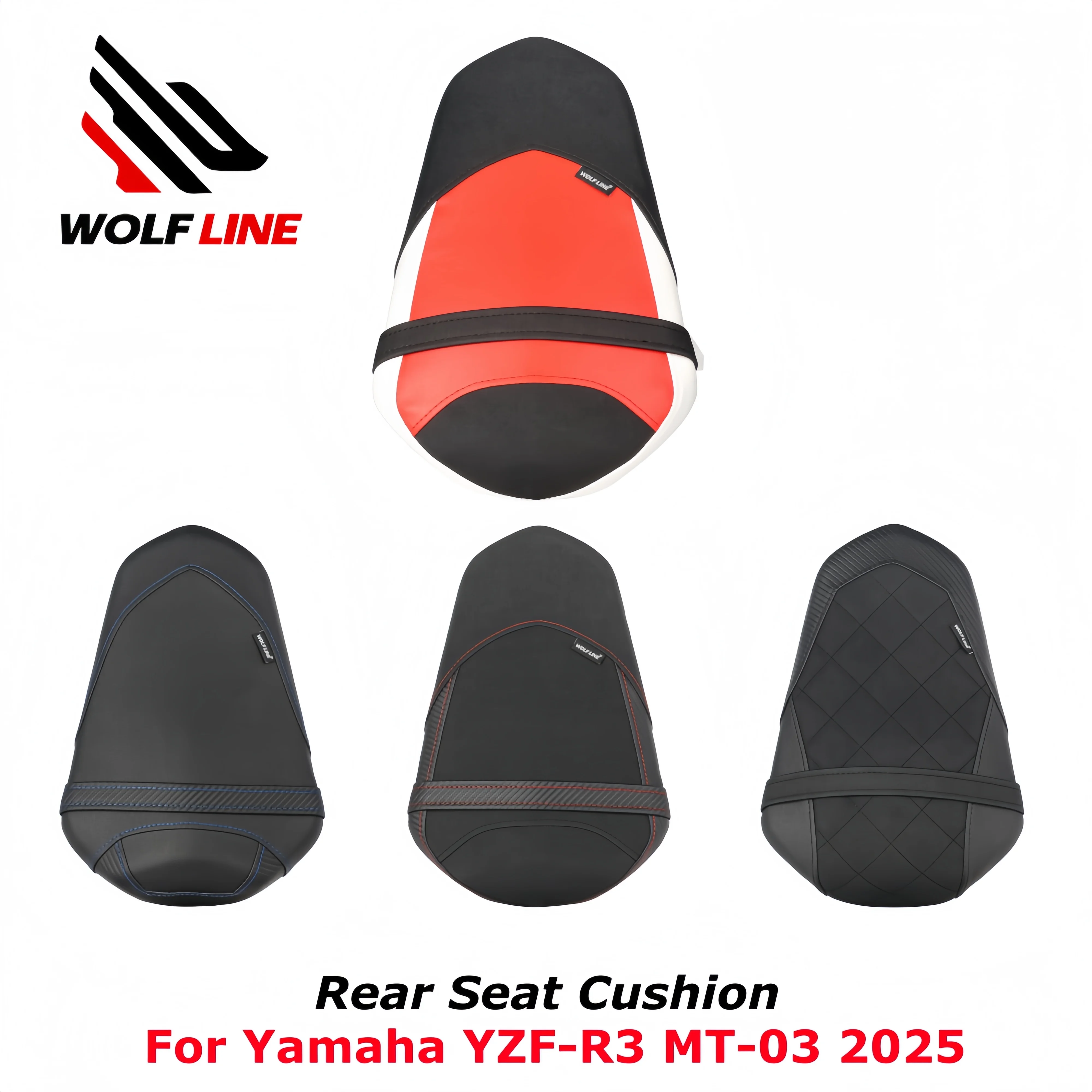 

WOLFLINE Rear Seat Cushion for Yamaha YZF-R3 MT-03 2025 Passenger Seat Saddle Cushion for YZF R3 MT03 MT 03 Motorcycle Parts