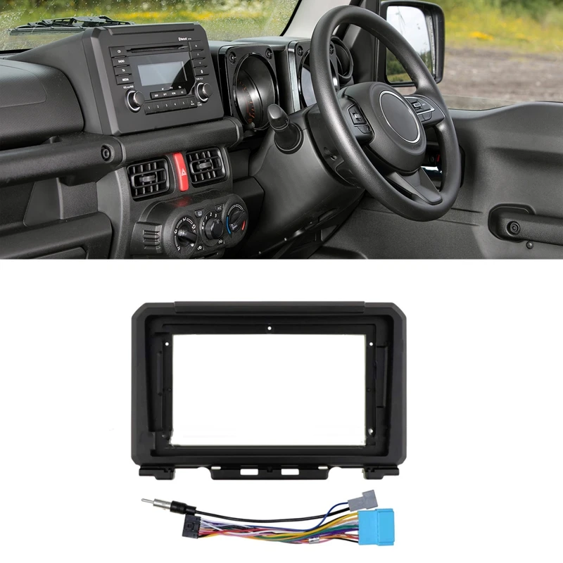 9 Inch Car Fascia Radio Panel for Jimny JB64 2018-2020 Stereo Frame Plate Adapter Mounting Dash Bezel Kit