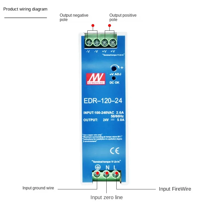 12V/24V/48V DC DR Stabilized NDR Track Switch DIN Rail Power Supply 75W/120W/150W/240W Transformer Switch Power Supply