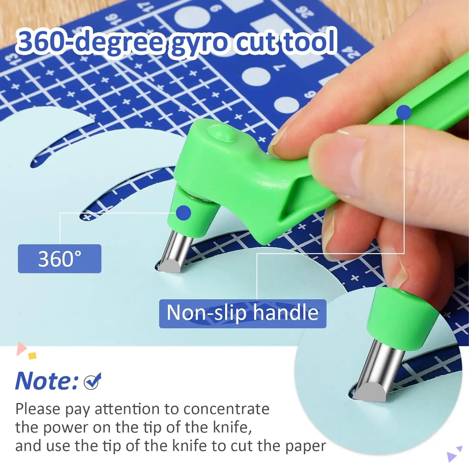 Craft Cutting Tools 360 Degree Rotating Blade Craft Knife 15 30 45 Degree Art Cutter Paper Craft Cutting Tools for DIY Supplies