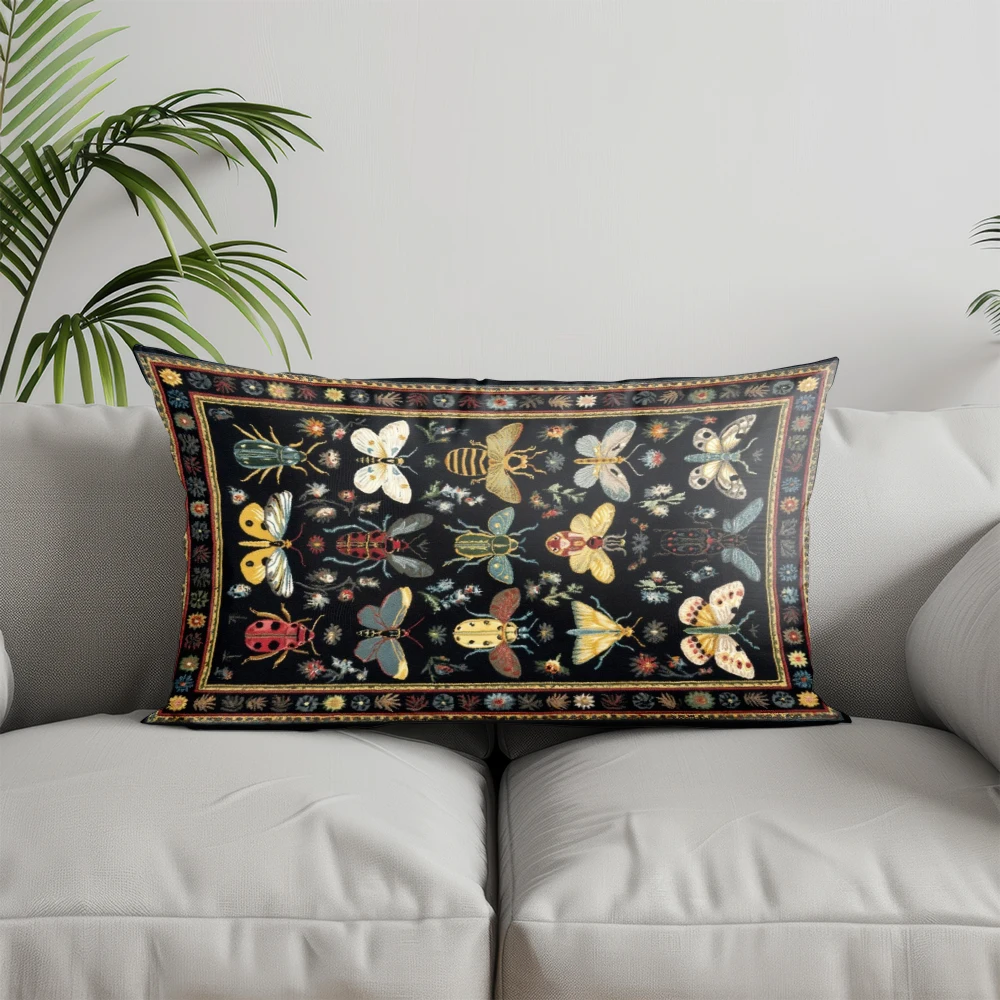 Home Decor Exquisite Geometric Pattern Pillow Suitable For Sofa Bedroom Car Pillow Cover Cushion Rectangular Back Cushion