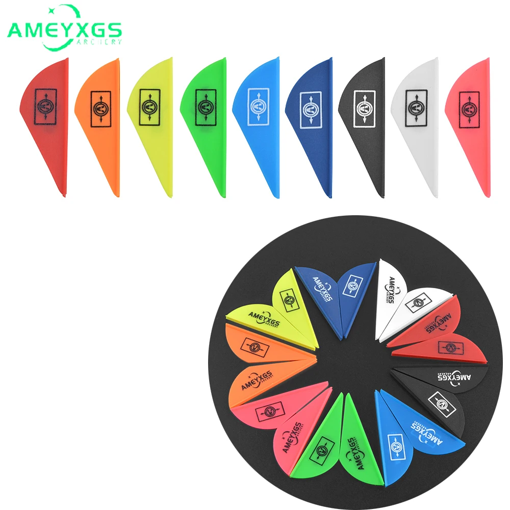 

50/100pcs Archery 2'' Arrow Rubber Feather Water-Drop Shape Vane DIY Arrows Shaft for Bow Outdoor Shooting Hunting Accessories
