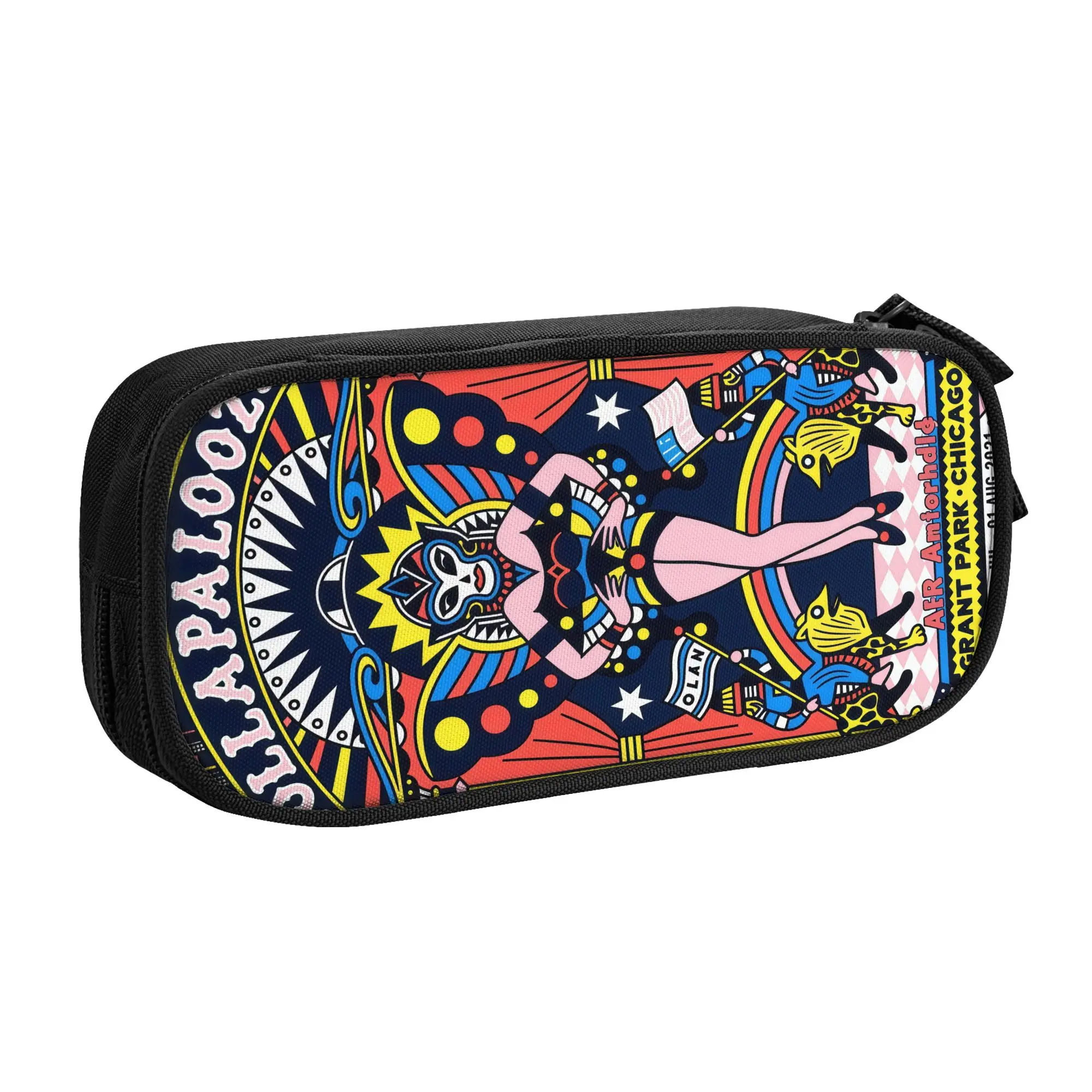Korean Lollapalooza Rock Heavy Metal Punk  Pencil Case for Hip Hop Electronic Dance Music  Pen Bag Box School Accessories