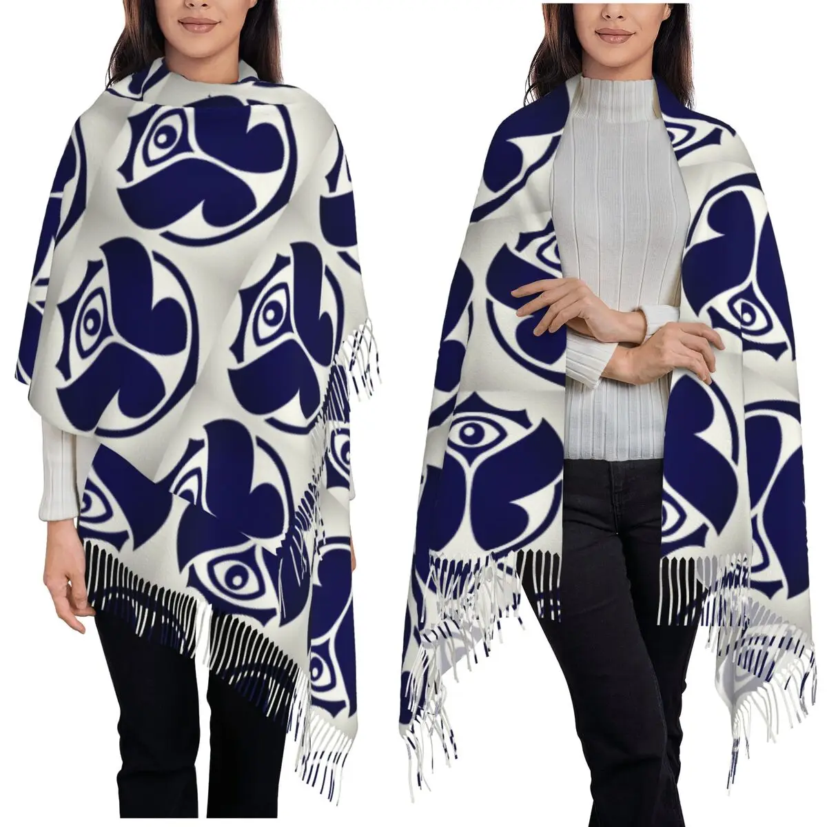 

Tomorrowland бельгийский электронный танцевальный музыкальный шарф, шарфы с кисточками для женщин, шали и накидки, большая осенне-зимняя шаль