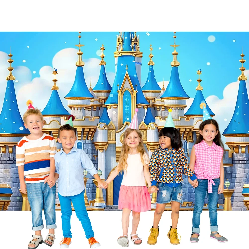 Bonvvie Photography Background Ice Castle Princess Girl Birthday Party Banner Portrait Photoshoot Backdrop for Photo Studio