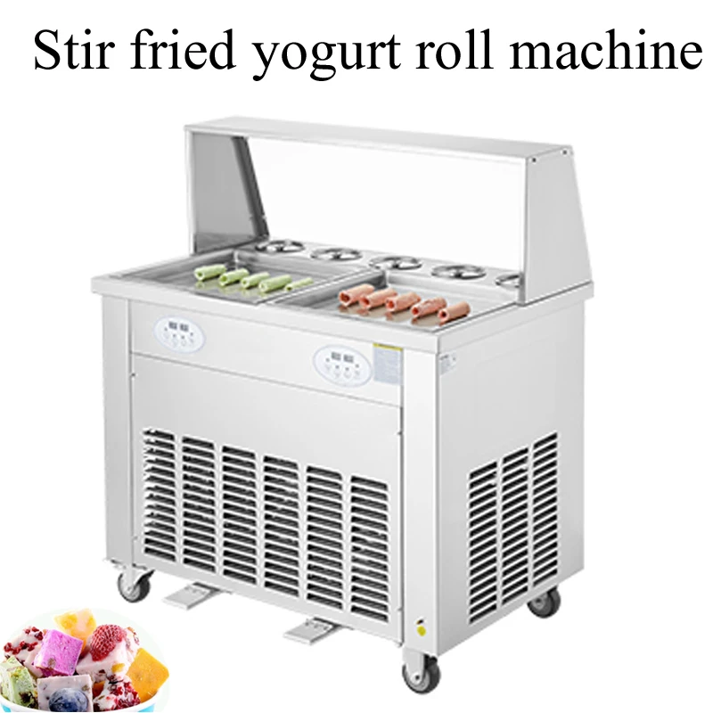 Commercial Yogurt Frying Machine Fried Ice Cream Roll Machine Single-Pot Stir-Fried Milk Rolling Machine