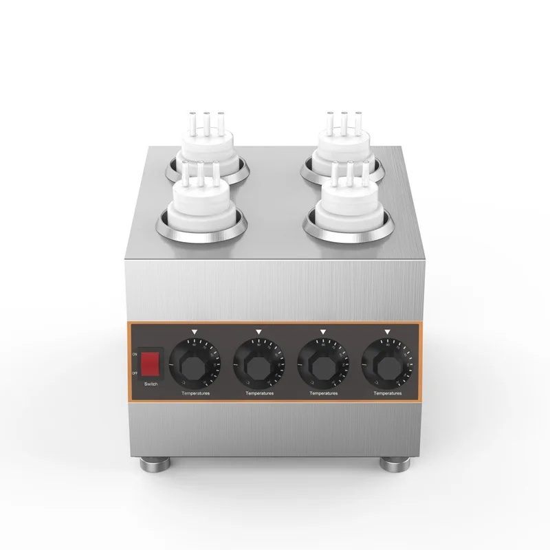 

Commercial electric single head 4 grid jam insulation machine, dessert buffet chocolate tomato insulation