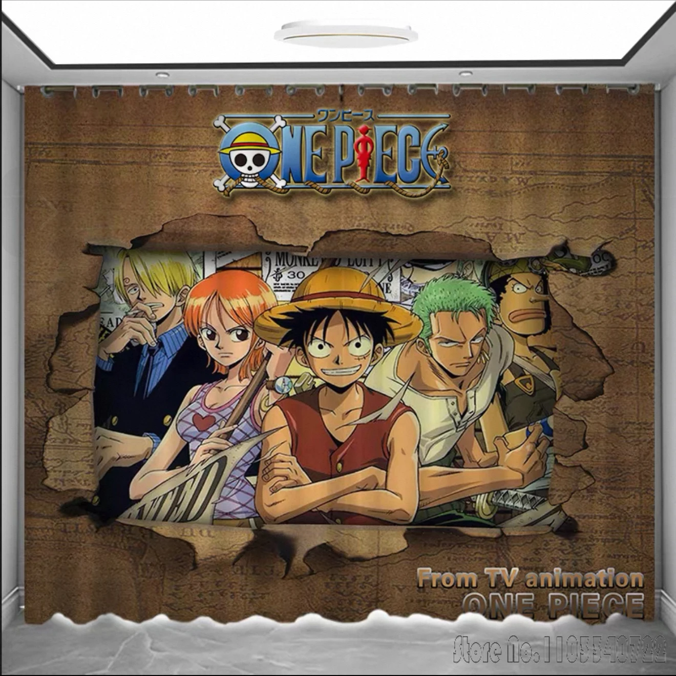 ผ้าม่านกันความร้อนแบบทึบแสงลายวันพีซ โรโรโนอา โซโล ลูฟี่ นามิ ปี 2026 ของขวัญสำหรับเด็กและทารก เหมาะสำหรับห้องนั่งเล่นสไตล์ญี่ปุ่น